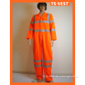 Hi vis reflective safety overall suit